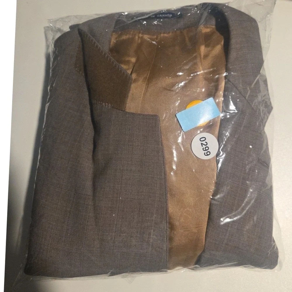 Ralph Lauren Wool Blazer Brown Two Button Sport Coat, Mens 42L,‎ Made in Canada